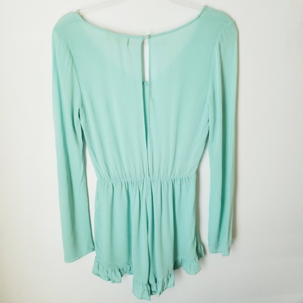 Altar'd State | Romper With Open Back/ Ruffled Hem - Picture 3 of 6